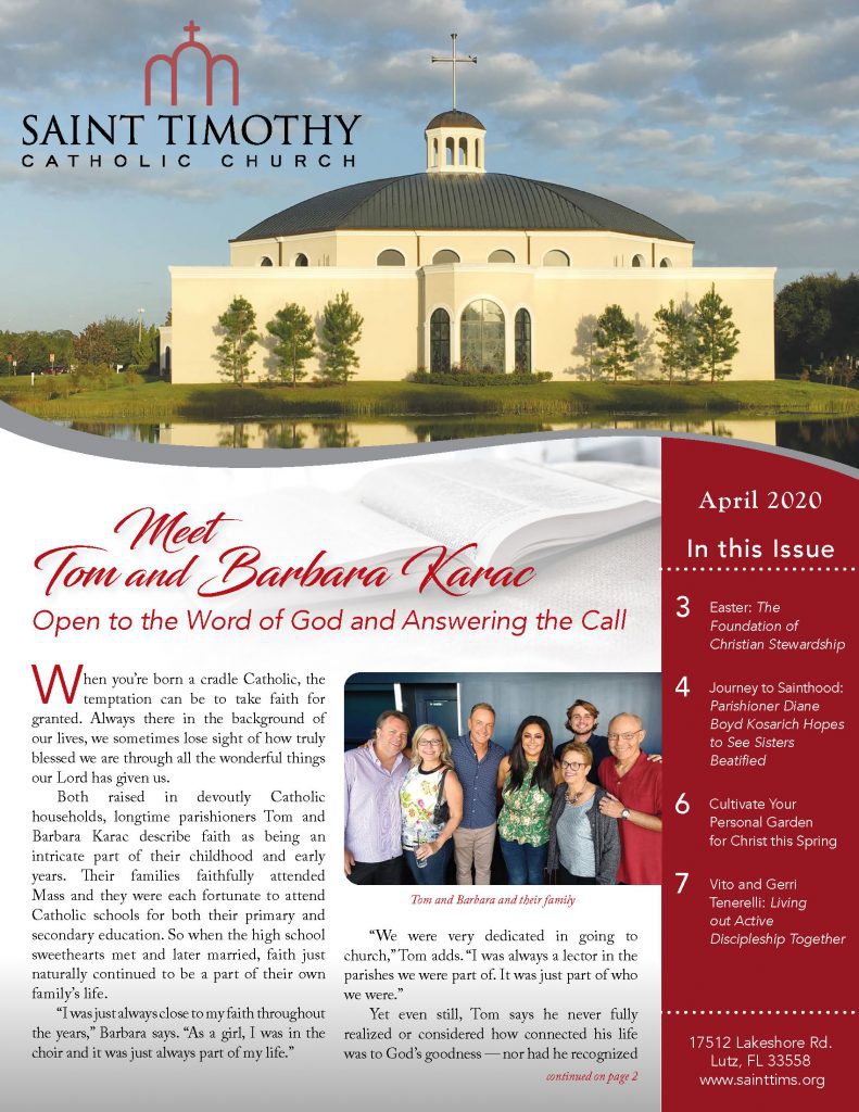 Newsletter St. Timothy Catholic Church Lutz, FL